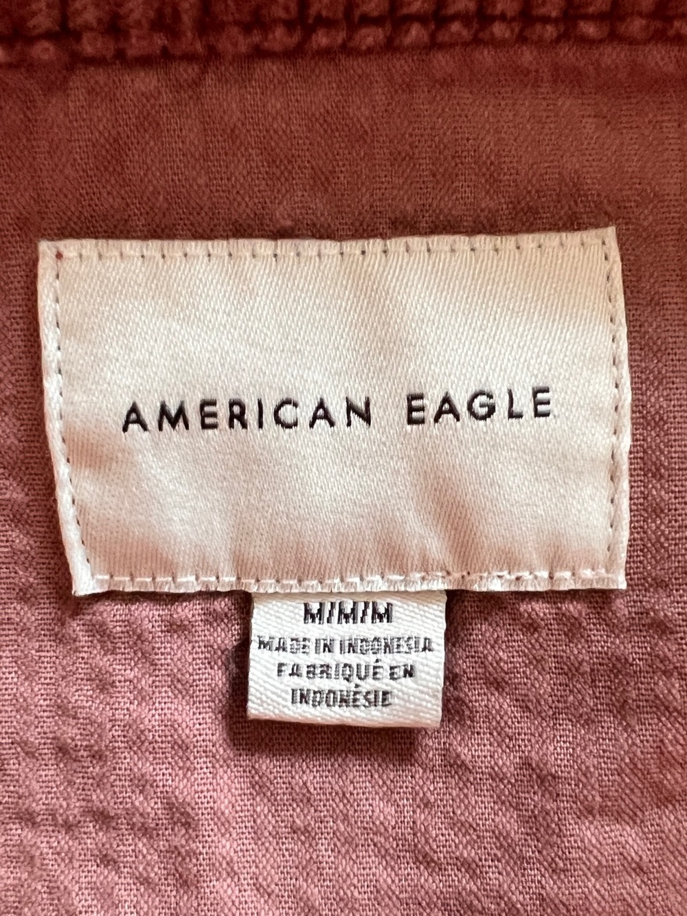 American Eagle Outfitters Mauve Rose Brown Cropped Corduroy Jacket Cotton Medium - Picture 3 of 4